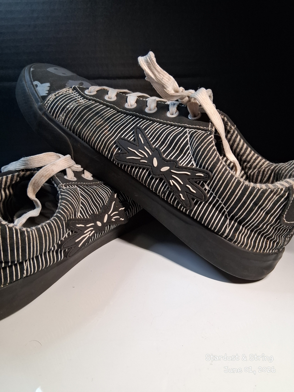 Disney Nightmare Before Christmas Jack Skellington Sneakers Black Lows Size 11 - Picture 5 of 12